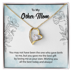 Collar con Colgante de Corazón de Cobre para Mi Otra Mamá, Tarjeta con Texto Personalizado - Estilo Clásico UIONEN, Regalo del Día de la Madre para Madrastra/Mamá Adoptiva - Product Image 6