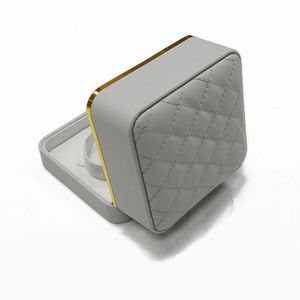 Nouvelle boîte d'emballage de bijoux haut de gamme personnalisée boîtes de colliers d'anneaux boîte d'emballage de bijoux en cuir PU de luxe - Product Image 3