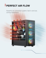 Full Tower Computer Chassis Desktop 360 Water Cooled Side Transparent Cases Gaming Atx Pc Computer Case