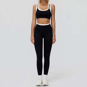 <span class=keywords><strong>Completo</strong></span> Yoga Seamless a Costine Effetto Nudo Under Lulu: Reggiseno Sportivo e Leggings a Vita Alta Anti-Squat con Controllo Pancia - Set 2 Pezzi per <span class=keywords><strong>Palestra</strong></span> - Product Image 3