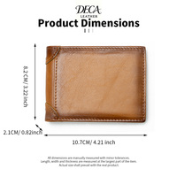 Porte-cartes d'identité vintage en cuir véritable, plusieurs emplacements pour cartes, fenêtre transparente pour carte d'identité, étui à cartes pliable, logo personnalisé OEM ODM, haute qualité