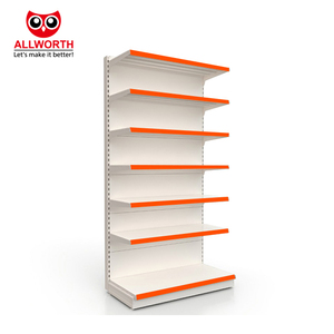 Estante de góndola de panel trasero liso de alta calidad de gran capacidad multicapa estante de exhibición de supermercado - Product Image 1