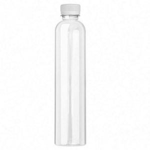 Bouteille d'eau en plastique transparente réutilisable de 400 ml/600 ml avec couvercle, étanche, pour boire directement, compatible lave-vaisselle, design minimaliste - Product Image 6
