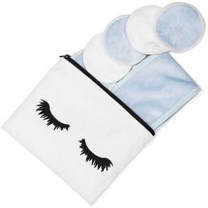 Almohadillas Desmaquillantes Reutilizables-Paquete de 14 con Bolsa de Lavandería, Bolsa de Almacenamiento de Lona, Diadema Bonus Spa | Organic Bamboo Velour Soft Fac - Product Image 6