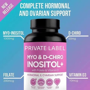 Kapsul Aeglewell Private Label Myo D-Chiro <span class=keywords><strong>Inositol</strong></span> untuk Wanita, Mendukung Folat Vitamin D, Kapsul <span class=keywords><strong>Inositol</strong></span> Wanita D-Chiro <span class=keywords><strong>Inositol</strong></span> - Product Image 2