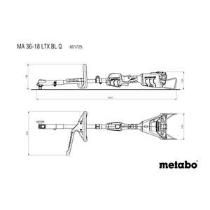METABO - 601725850 MA 36-18 LTX BL Q-Accionamiento multifunción inalámbrico de 18V (sin batería ni cargador) JARDINERÍA - Product Image 5