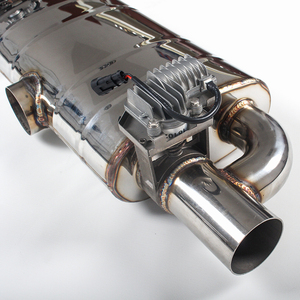 Valve d'échappement, silencieux universel, de type T, une en deux sorties pour voiture de sport, fort, livraison gratuite, SS304 - Product Image 5
