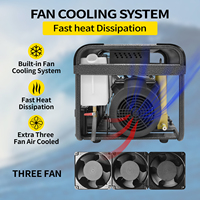 Compresseur d'air respiratoire portable sous-marin à double cylindre TUXING avec arrêt automatique, double filtre, 220V, 4500psi, 300bar