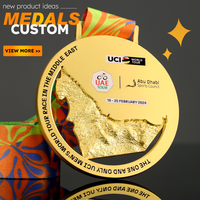 Médaille Sportive Personnalisée en Métal, Design 3D, Alliage de Zinc Doré, Marathon, Récompense, Vente en Gros