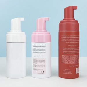 100ml 120ml 150ml 200ml 250ml <b>Empty</b> White Transparent <b>Plastic</b> Mousse Foam Pump <b>Bottle</b> with Brush - Product Image 4