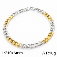 Cadena Cubana de Miami, Chapada en Oro de 18K, Acero Inoxidable 316L, Pulseras de Eslabones Estilo Hip Hop para Hombre y Mujer
