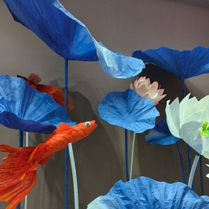 Flor de Loto de Papel para Decoración Artística de Patrimonio Cultural Inmaterial, Ideal para Escenarios, Zonas Turísticas y Exhibiciones de Turismo Cultural - Product Image 2