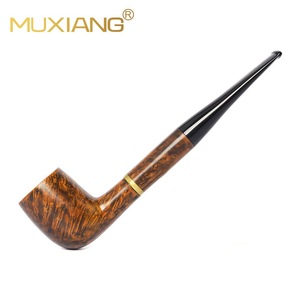 Muxiang Briar Wood Smoking Pipe Bent Type Solid Wood Tobacco Pipe For Personal Gift - Product Image 1