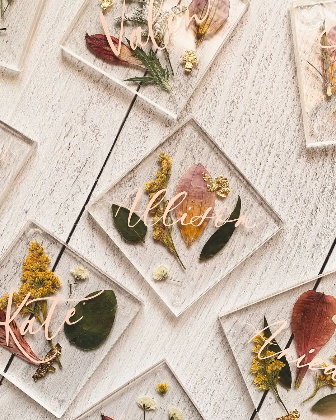 Leere Acryl Escort Platten Visitenkarten Klare Acryl Tisch karten für die Hochzeit