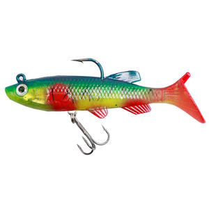 เหยื่อว่ายน้ำซิลิโคนนิ่มแบบ3D ขนาด90มม. 12.5ก. 7สีเหยื่อยางนิ่มหางยาวสำหรับตกปลาสี<span class=keywords><strong>ทอง</strong></span> - Product Image 3