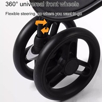 Poussette pour animaux de compagnie (chiens et chats) à 3 roues, entrée sans fermeture éclair, pneus de jogging, panier de rangement, pliage à une main, facilement détachable, vert