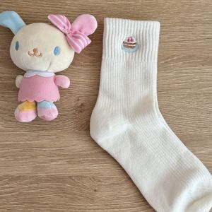 Calcetines de media pantorrilla para mujer Whale Weaving Chronicle, con diseño de lazo, de poliéster, cálidos, para otoño e invierno - Product Image 2