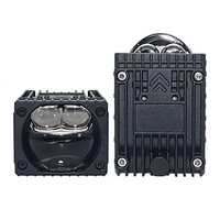 Phare de voiture universel WD005 1,5 pouce à lentille de projecteur Bi-LED 40W, double faisceau laser (phares de croisement et de route), pour rétrofit automobile 12V