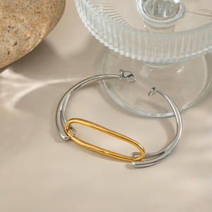 स्टेनलेस स्टील 18k सोने की चंकी चूड़ी चूड़ियों के हाथ से बने बहु रंग कोण सेट, चीन के थोक गहने - Product Image 4