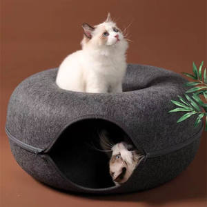 Giocattolo in feltro naturale per animali domestici per gatti e cani di piccola taglia eco-friendly tipo uovo divertente stuoia Tunnel caverne nido nido cucciolo forniture per animali domestici - Product Image 4