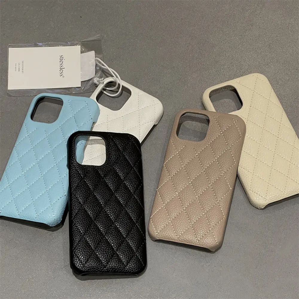 High quality PU luxury designer mobile phone leather case for iphone 12 13 14 pro max shockproof cover