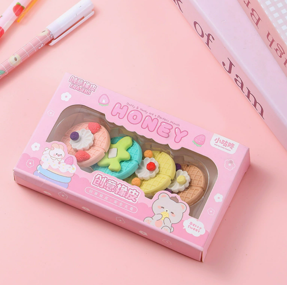 2412 Gomme à biscuits gaufrés - Rose