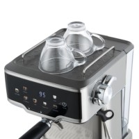 Machine à café expresso au design moderne + vapeur 20Bar Système de pompe ULKA Boîtier en acier inoxydable pour la durabilité