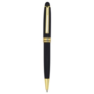 Elegante penna nera e oro con clip per uso promozionale - Product Image 3