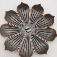 Brûleur d'encens à reflux arabe, porte-encens décoratif pour la maison, plaqué or de haute qualité, 2 couches, porte-bâtonnets d'encens en métal doré