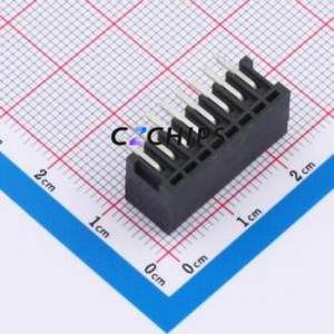 DB2ERC-2.54-8P-BK Plug-in Terminal Block Bent Lead Through Hole,P=2.54mm Board-to-Board / Socket - Closed 1x8P 2.54mm Black - Product Image 2