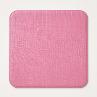 Tapis de Mahjong en Cuir Végétalien Motif Crocodile Couleurs de Noël Antidérapant Enroulable avec Enveloppe en Cuir pour Cadeau de Fête