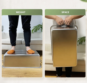 Mới thép không gỉ Hộp xả rác cho mèo, cao bên không dính xả rác Pan dễ dàng để làm sạch gỉ bằng chứng Mèo Hộp xả rác - Product Image 4