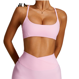 Soutien-gorge de sport pour femmes été 2025, dos nu, bretelles halter, spandex/nylon, sans couture, séchage rapide, maintien élevé, pour la remise en forme, la course à pied, le yoga - Product Image 4