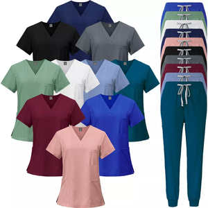 ชุดเครื่องแบบแพทย์ชุดวิ่งสีเขียวมะกอกชุดยางยืดสำหรับพยาบาล - Product Image 3