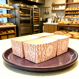 Boîte d'emballage en papier haut de gamme personnalisée avec logo imprimé, imperméable, doublure en éponge pour croissants en spirale et rouleaux de <span class=keywords><strong>Paris</strong></span> à emporter - Product Image 4