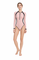 Maillot de bain femme hiver 2026 coupe classique manches longues uni décontracté tissé anti-UV écologique respirant