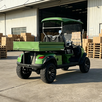 Voiture de golf électrique tout-terrain Rainbow 72V certifiée CE, freins à disque, 2 places personnalisées avec benne arrière hydraulique, autonomie 70-90 km