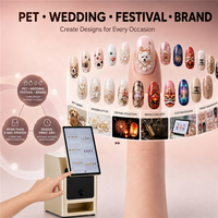 Imprimante à ongles intelligente commerciale avec conception personnalisée par IA, écran tactile de 15,6 pouces, caméra 22MP, machine intégrée d'impression et de séchage