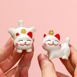 แมวนำโชคเรซิ่นรูปปั้นสัตว์ขนาดเล็กเครื่องประดับสำหรับโต๊ะทำงานตกแต่งบ้านงานฝีมือศิลปะของขวัญ - Product Image 2