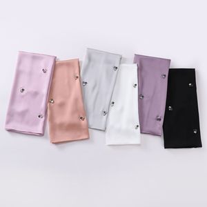 Voile Hijab en Chiffon Haute Densité Cousu Main avec Cristaux Noirs, Bandeau Malaisien, Châle Moyen-Oriental pour Femme Musulmane, Tenue Traditionnelle - Product Image 2