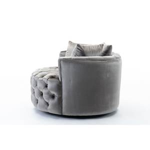 Sillón Giratorio Moderno de Acero Inoxidable con Tapicería de Terciopelo, Sillón de Ocio Giratorio para Sala de Estar, Muebles de Hotel - Product Image 3