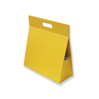 Boîte cadeau rigide magnétique jaune certifiée en gros, design personnalisé, papier kraft recyclé, logo personnalisé haut de gamme, gaufrage mat, éponge