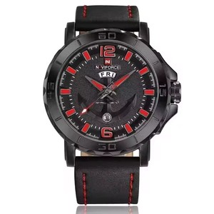 <span class=keywords><strong>9122</strong></span> diseño de moda Simple cara grande para hombre 41mm de diámetro correa de cuero vegano calendario completo ancla Dial reloj pirata - Product Image 5