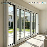 Fenêtres coulissantes en verre trempé, fenêtres en aluminium avec grilles, design moderne pour maison et usage commercial, vente chaude