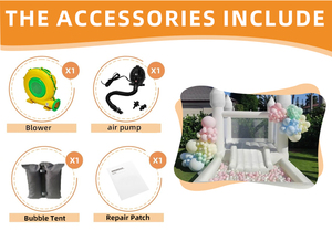 Château <span class=keywords><strong>gonflable</strong></span> blanc en PVC pour enfants, <span class=keywords><strong>mini</strong></span> château de mariage, <span class=keywords><strong>trampoline</strong></span> de jeu, très populaire - Product Image 6