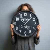 Jam Dinding Logo Kustom Tanpa Suara Tanpa Bunyi Tik-tok untuk Hadiah Promosi Kantor Desain Gratis Ruang Modern Dekorasi Bisnis