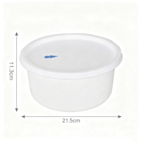 Meilleur Contenant Alimentaire Jetable Personnalisé en PP de 88 oz avec Couvercle Plat Blanc/Gris/Noir, Épaisseur 1 mm, Certifié CE