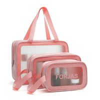 Trousse de Toilette de Voyage en PU Transparent Personnalisable Grande Capacité, Sac de Maquillage Organisateur Imperméable pour Femmes