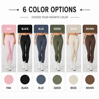 GH Wholesale Leggings pour femmes brossés, taille haute, effet froncé et push-up fessier, très extensibles, sculptants, pour la gym, le fitness, l'entraînement et le yoga