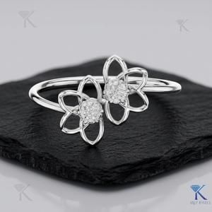 Lab Grown Diamond <b>Ring</b> Solid Gold Classic Floral Cluster <b>Statement</b> Band Engagement Anniversary Fine Jewelry <b>Women</b> Wholesale - Product Image 5